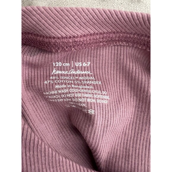 HANNA ANDERSSON MAUVE PINK ACTIVE L/S TOP SHIRT 120 6/7 - Picture 5 of 6